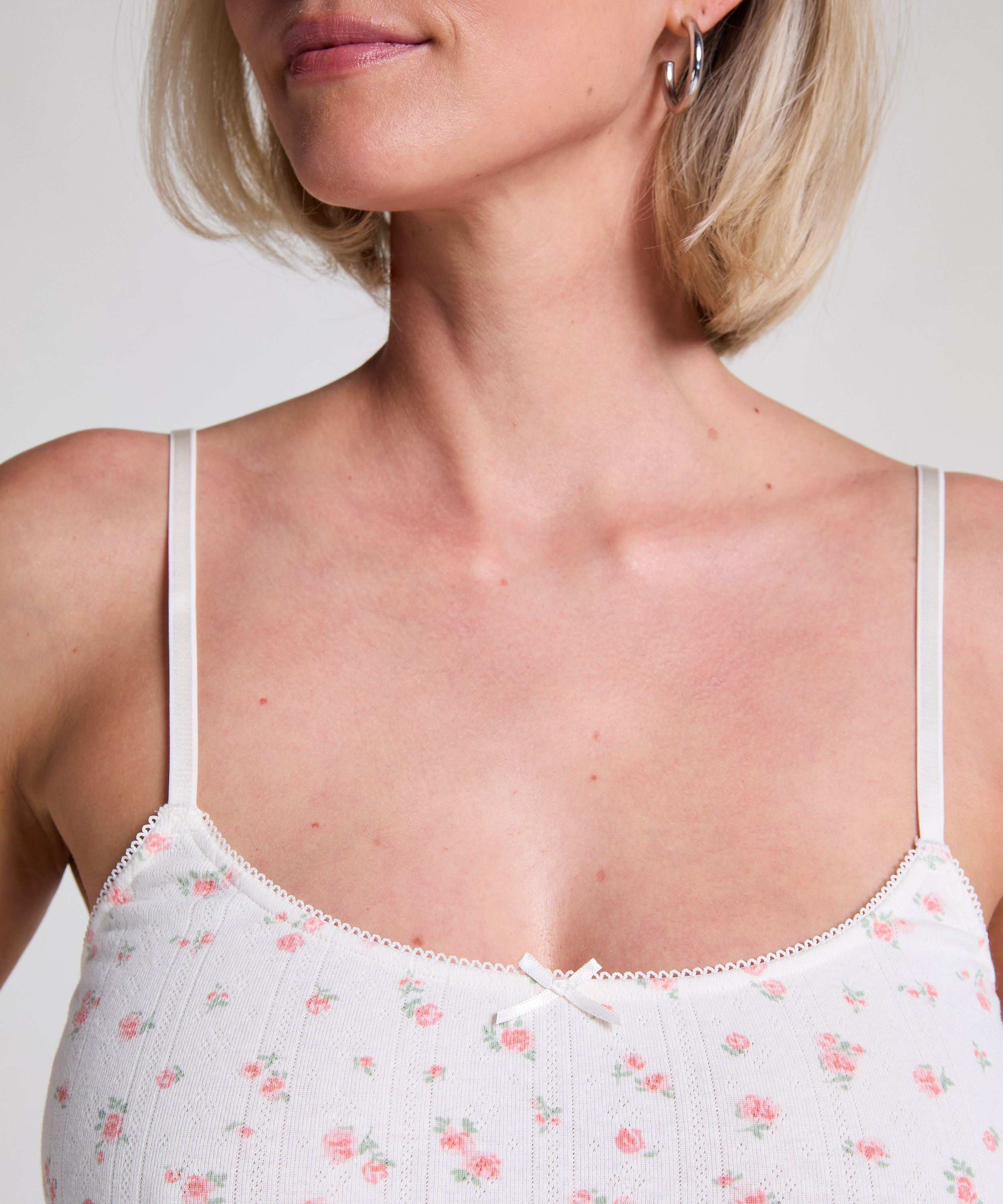 Underklänning Pointelle, Vit, main