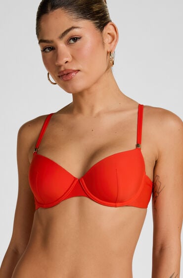 Hunkemöller Lyxig Bikinitopp med Bygel och Vaddering Röd