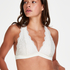 Halter-racerback bralette, Vit