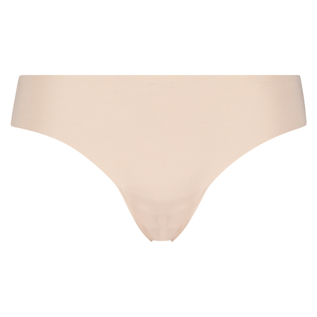 Osynlig stringtrosa i bomull, Beige