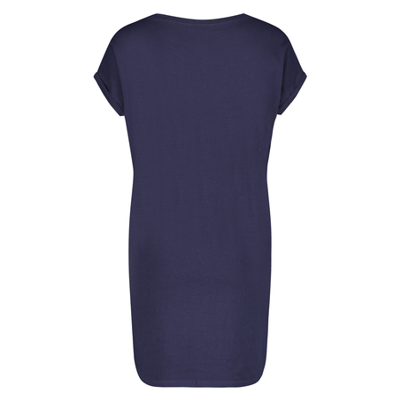 Nattlinne med rund halsringning, Bl&aring;