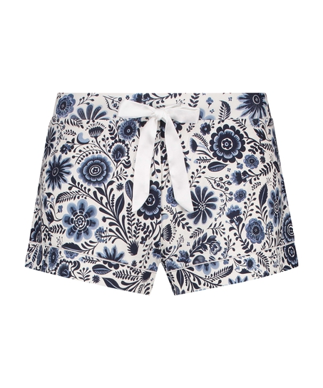 Pyjamasshorts Jersey, Vit