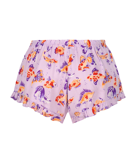 Satin pyjamasshorts, Lila