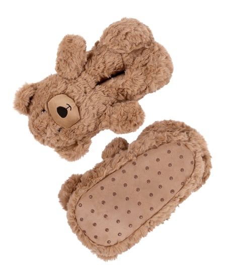 Tofflor Teddy Bear, Beige