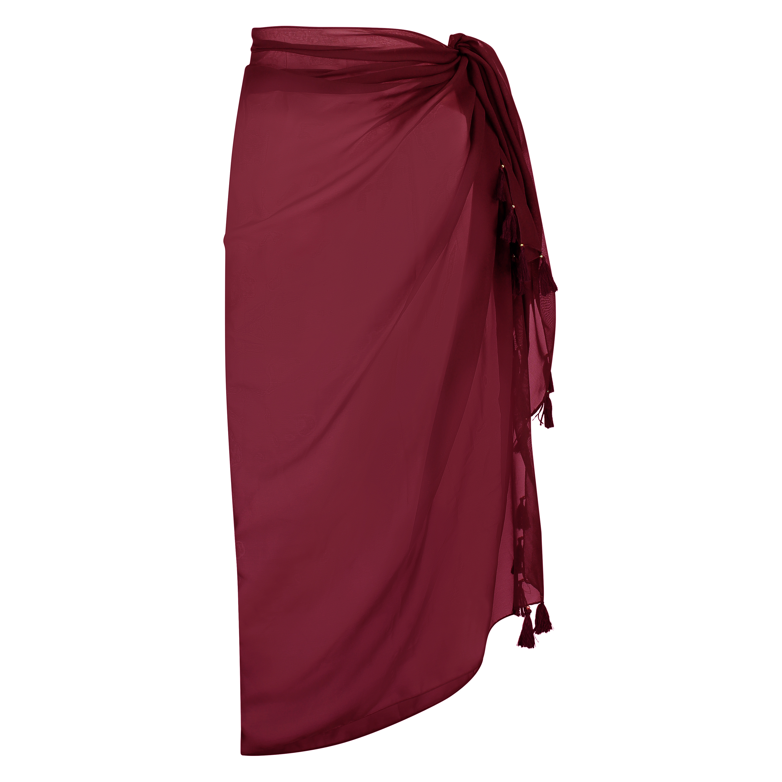 Strandklänning Chiffon, röd, main