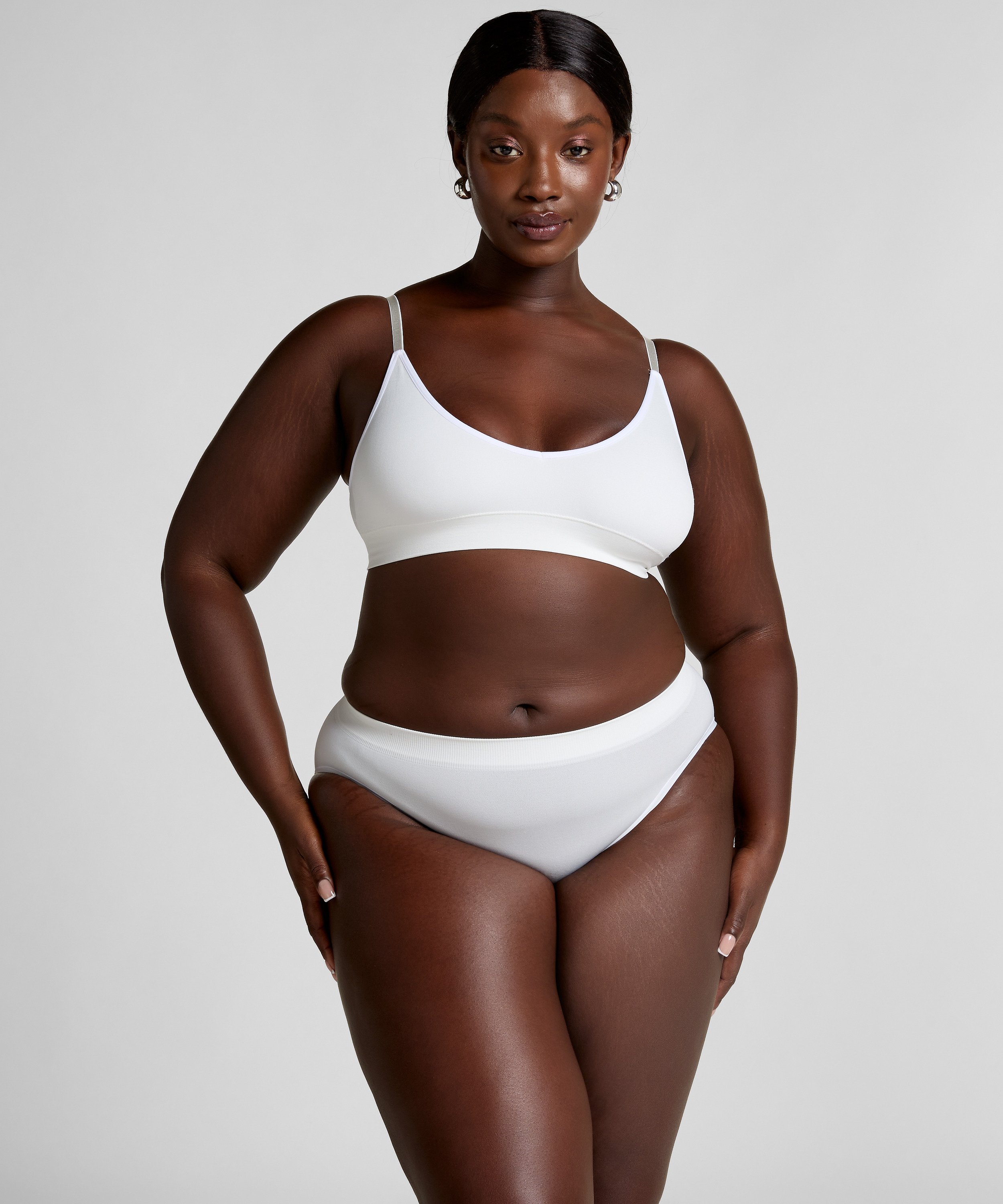 Dide triangel-bralette, Vit, main