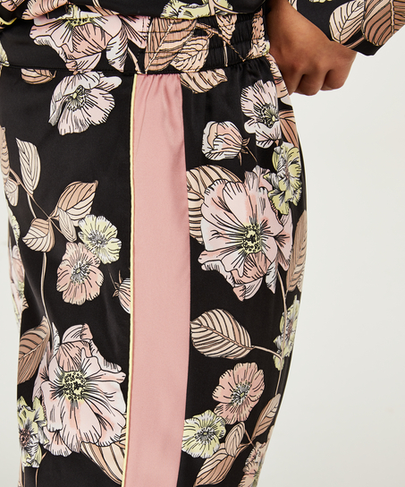Emily pyjamasbyxa i satin, Svart