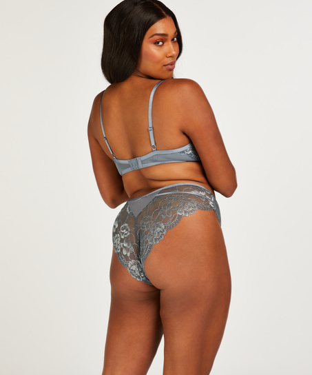 Meghan högt skuren brazilian-trosa, blå