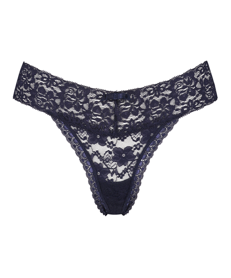 Extra låg stringtrosa V-shape, Blå