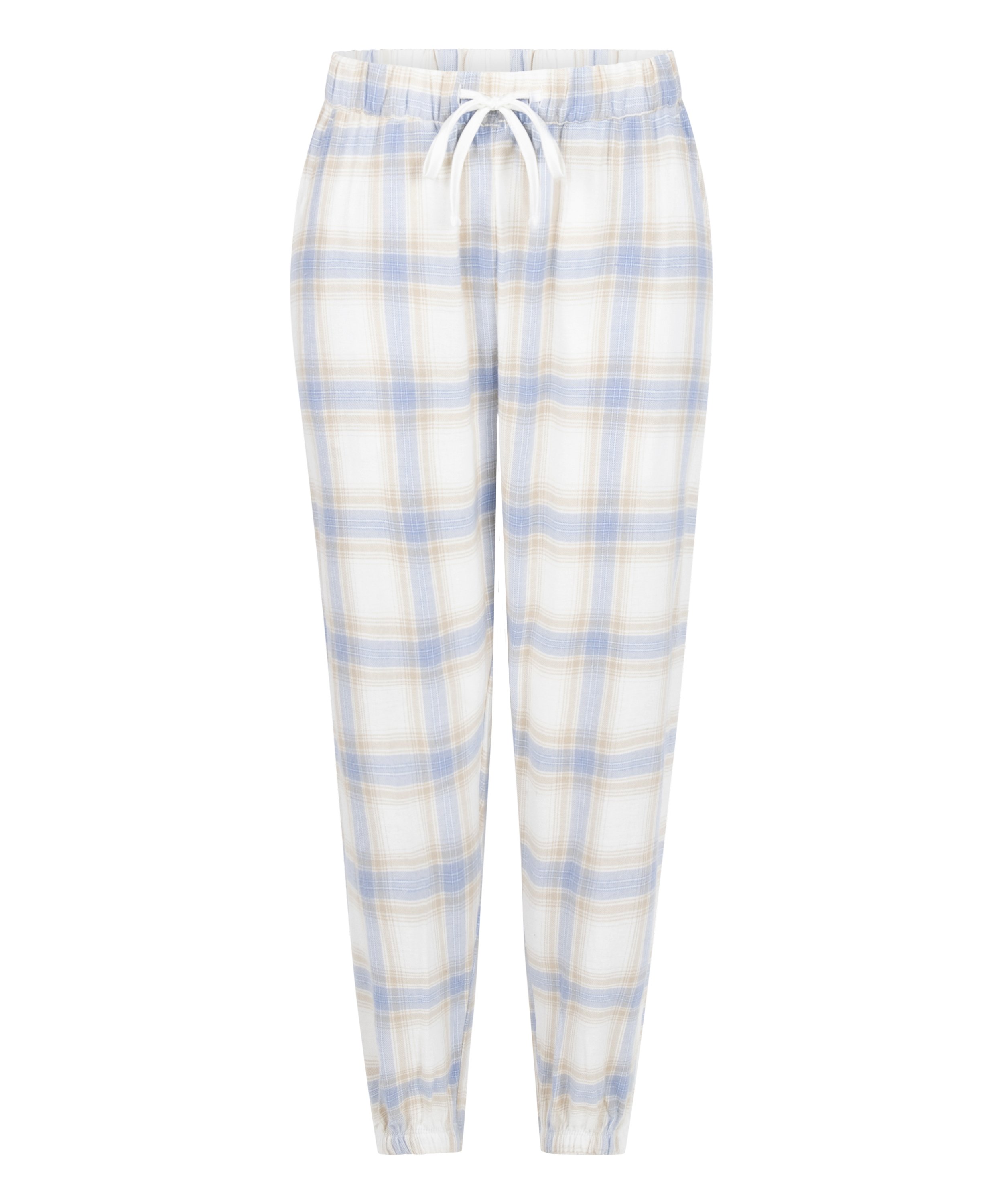 Pyjamasbyxori flanell, Blå, main