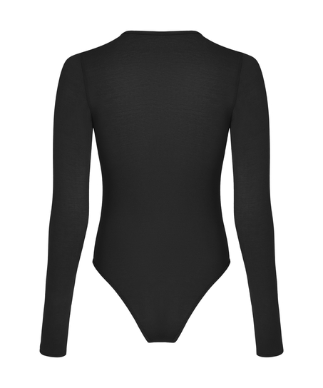 super soft cashmereblandad body, Svart