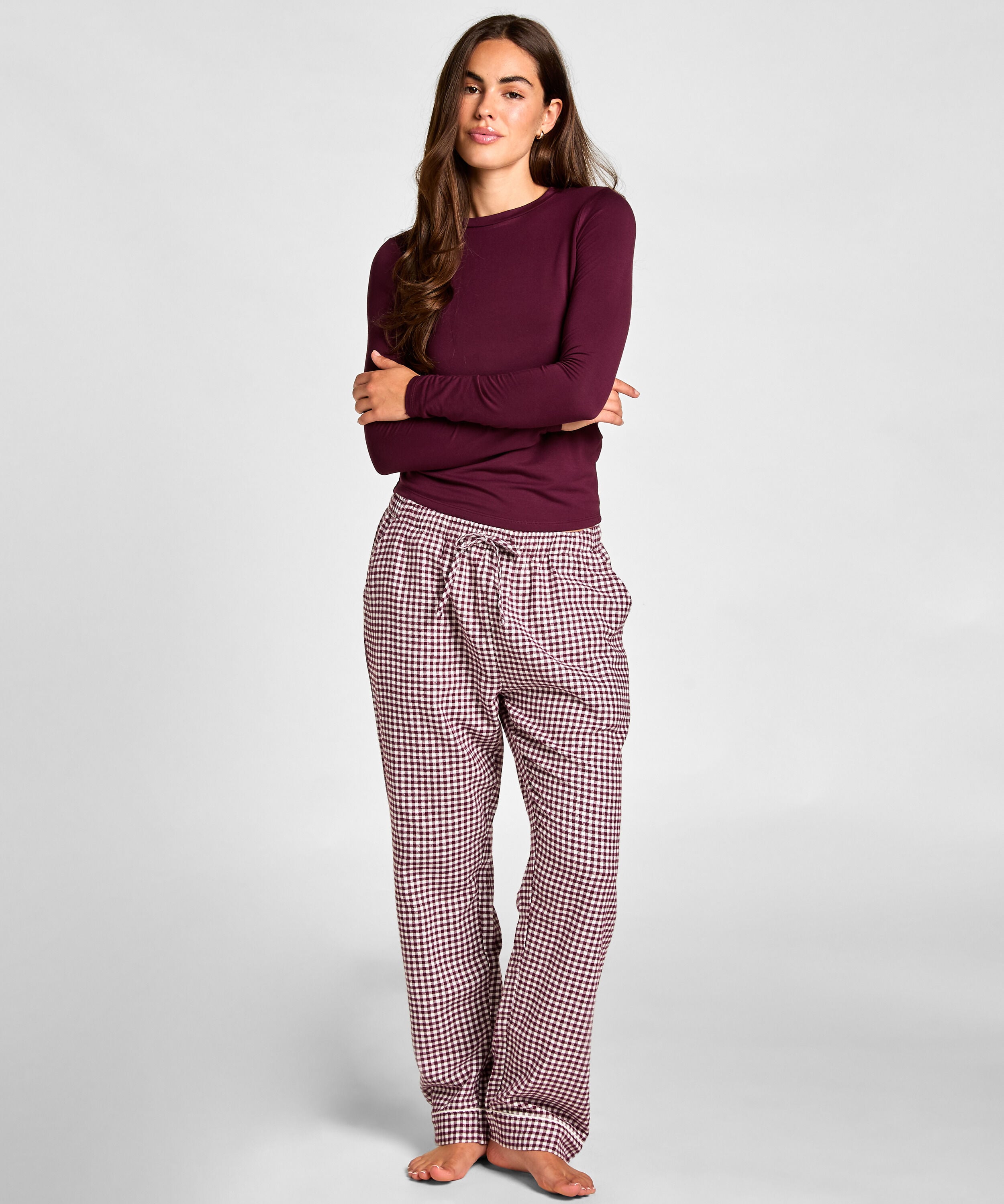 Pyjamasset i twill, Lila Pyjamasset i twill, Lila