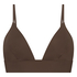 Triangel Bralette Smooth, Brun