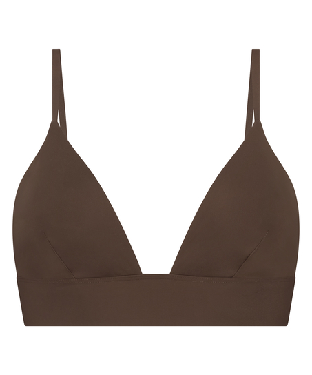Triangel Bralette Smooth, Brun