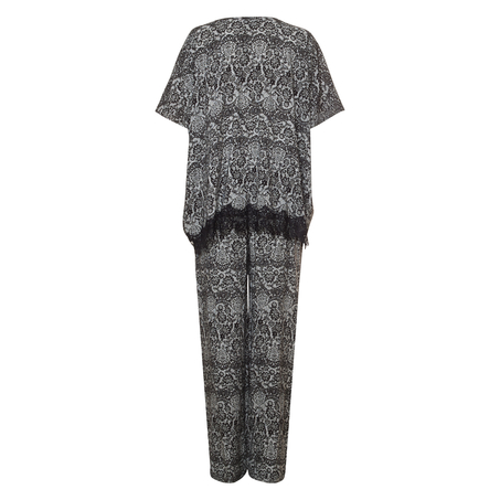 Kimono Macy lace print, Svart