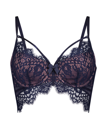 Formpressad longline-bh med bygel Marilee, Bl&aring;