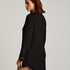 Långärmad skjortklänning i jersey Essential, Svart