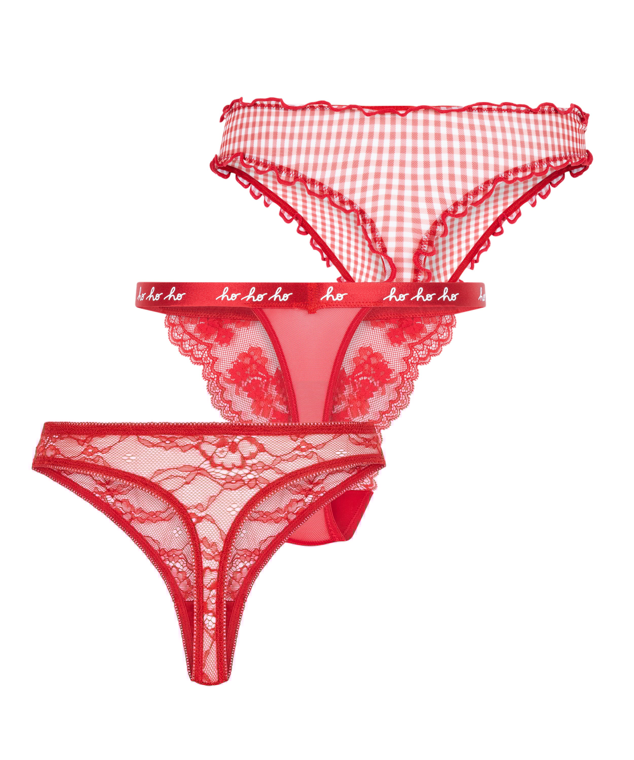 Julstringtrosa presentset, Röd, main