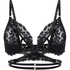Anna open bralette, Svart