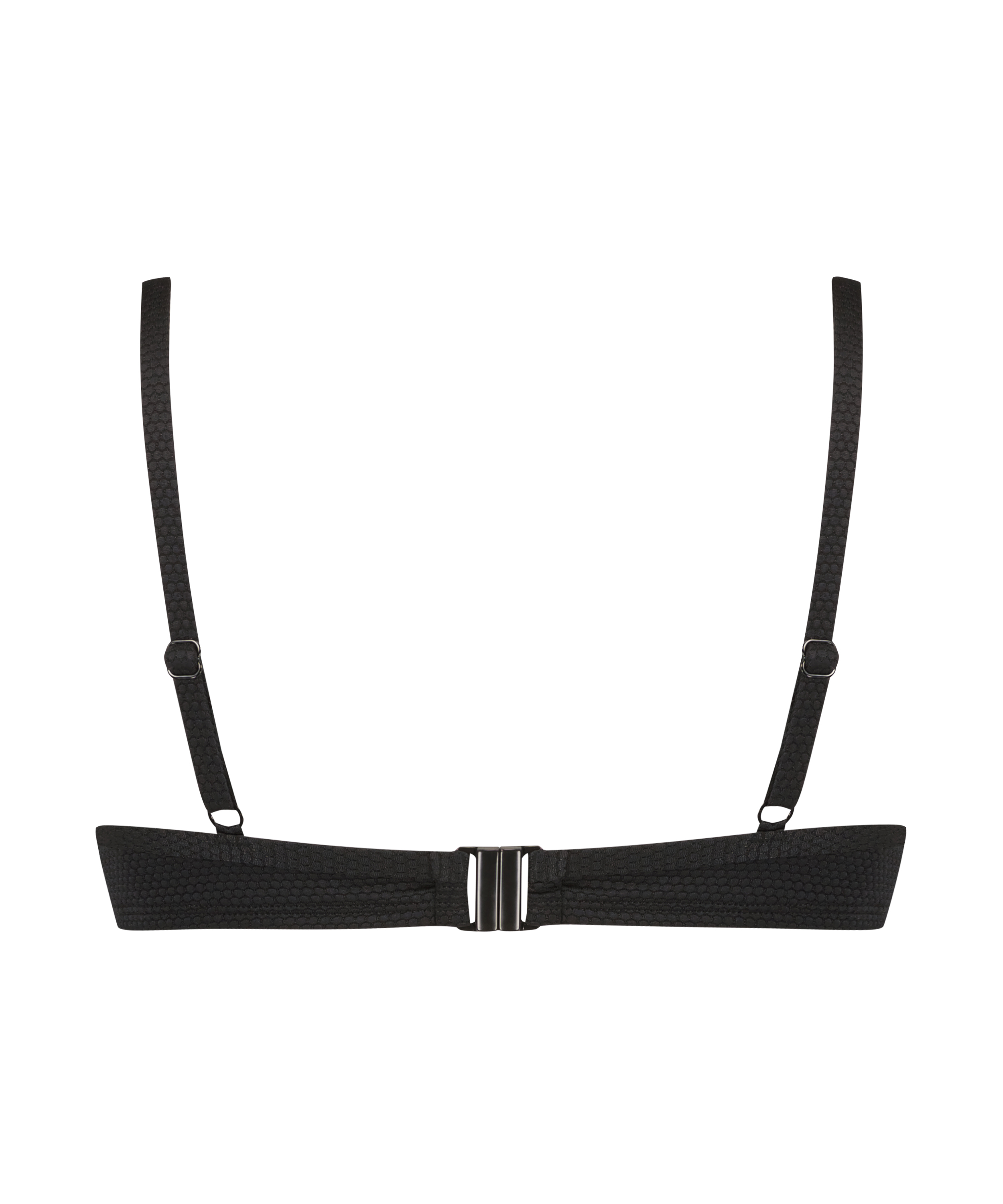 Scallop icke-formpressad bikiniöverdel med bygel, Svart, main