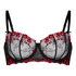 Peonie icke-formpressad bygel-bh, Svart