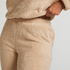 Mysiga mjukisbyxor i fleece, Beige