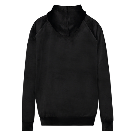 L&aring;ng&auml;rmad pyjamastopp Velour, Svart