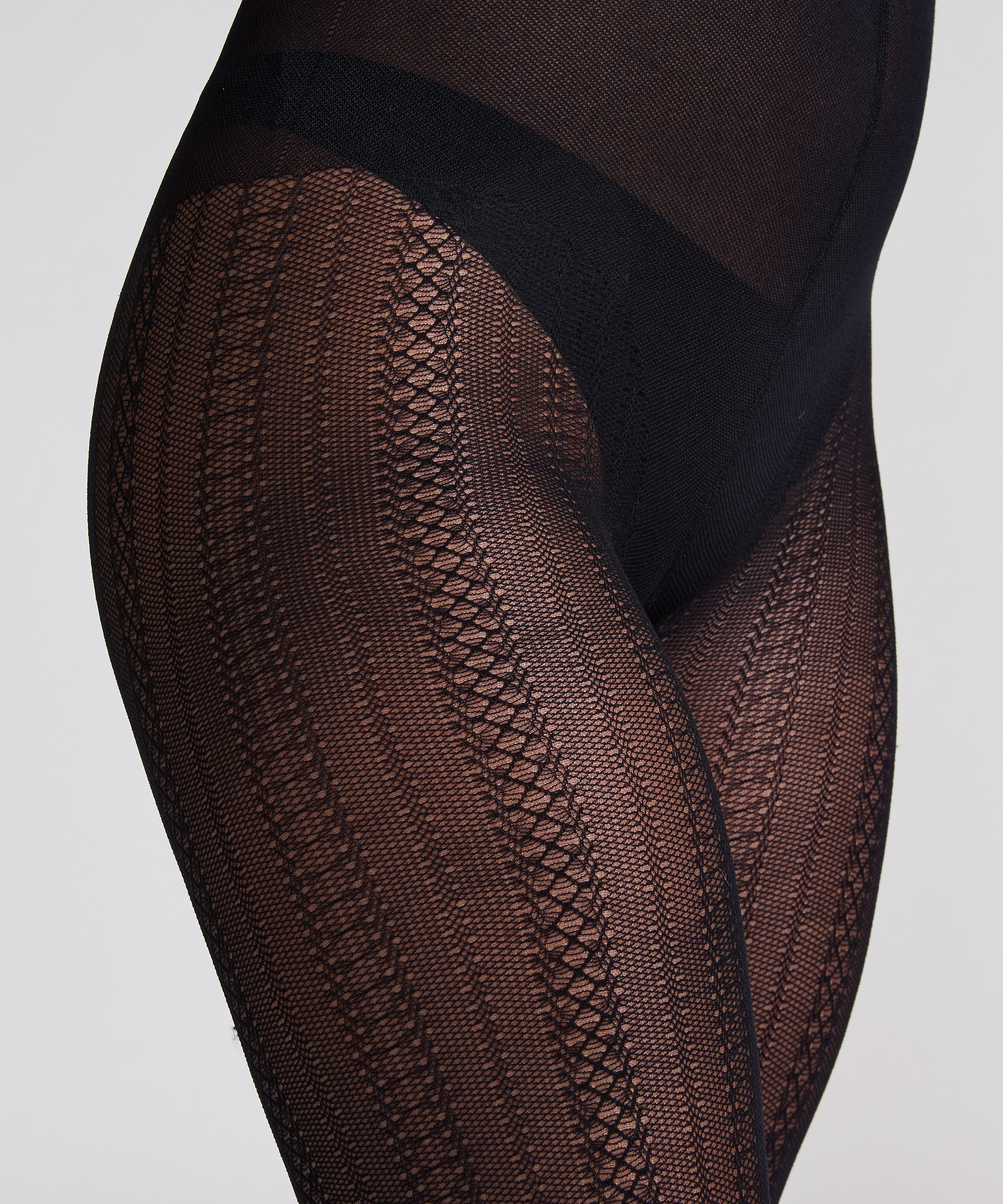 Tights Graphic Stripe, Svart, main