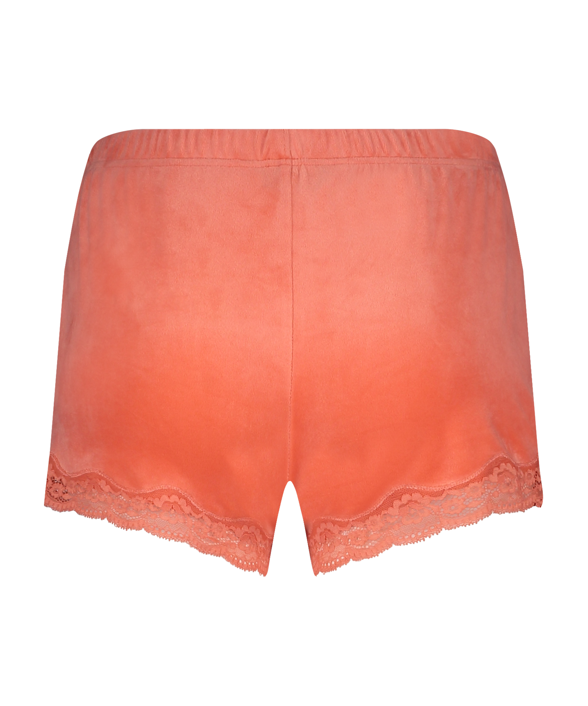 Shorts i sammet och spets, Orange, main