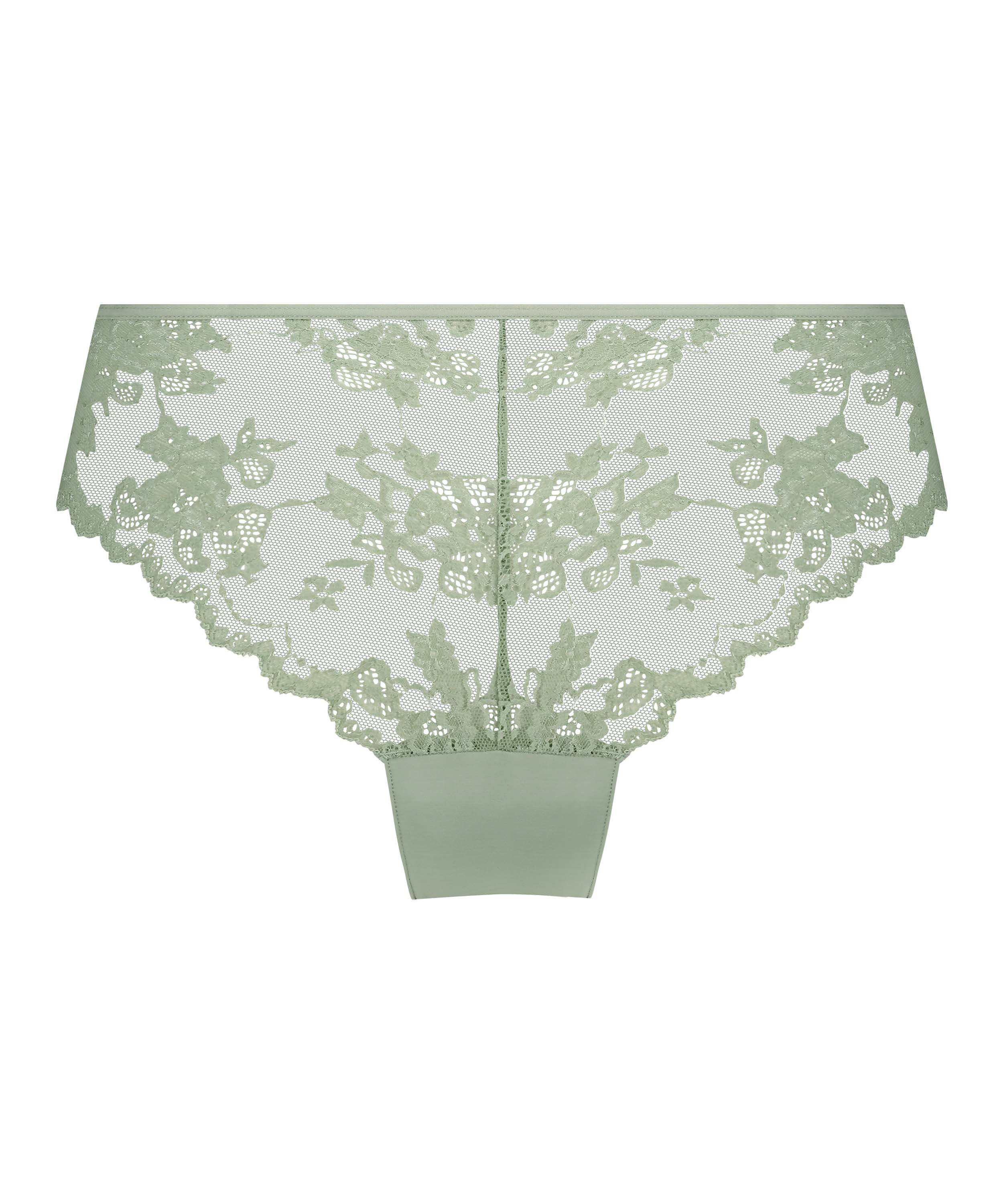 Brazilian-trosa Invisible Lace Back, Grön, main