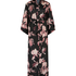 Bloom satin-kimono, Svart