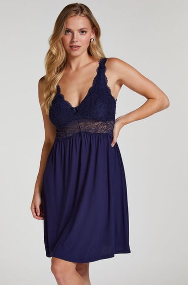Hunkemöller Nora Lace slipklänning Blå