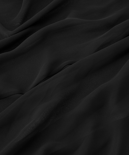 Klänning av satin-chiffong Lily, Svart