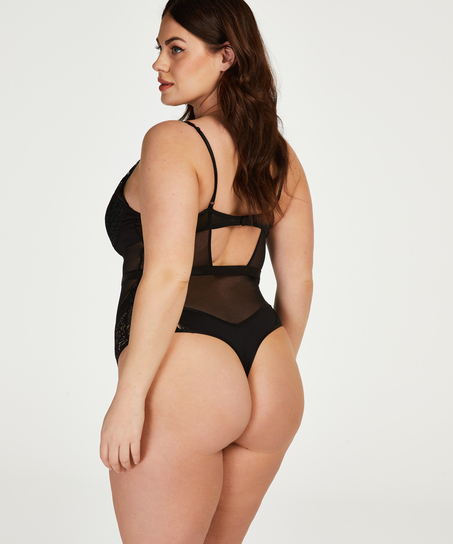 Rose underwired body, Svart