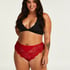 Heather HL Brazilian-trosa Curvy, röd