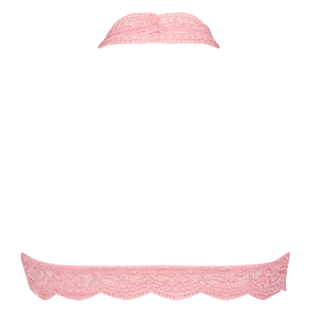 Bralette Halter Lace, Rosa