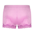 Shorts i sammet och spets, Rosa