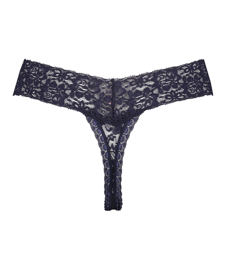 Extra låg stringtrosa V-shape, Blå