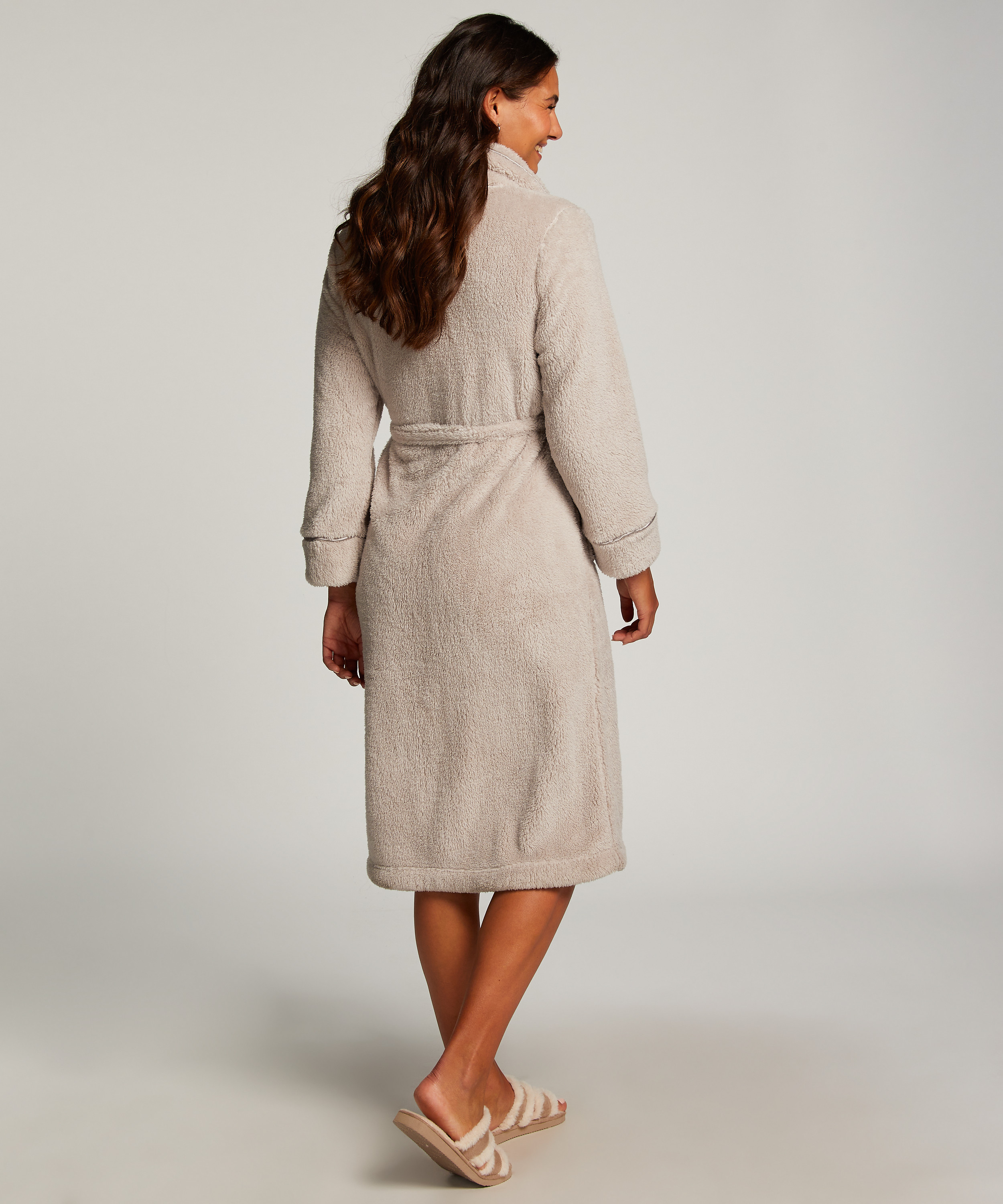 Morgonrock Fleece, Brun, main