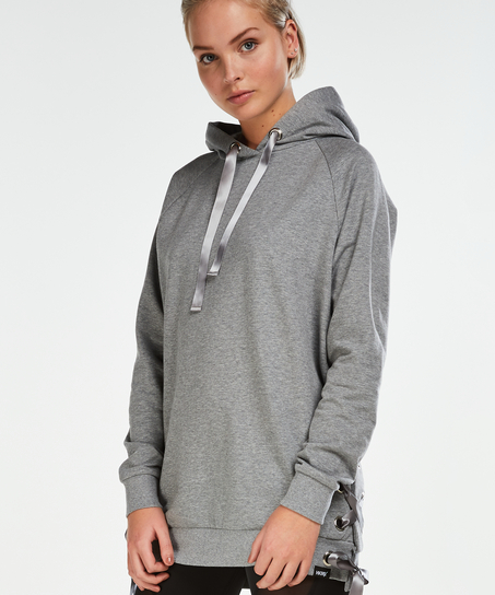 HKMX sweatshirt lace-up, Grå