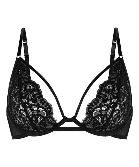 Icke-formpressad BH med bygel Cinnamon, Svart