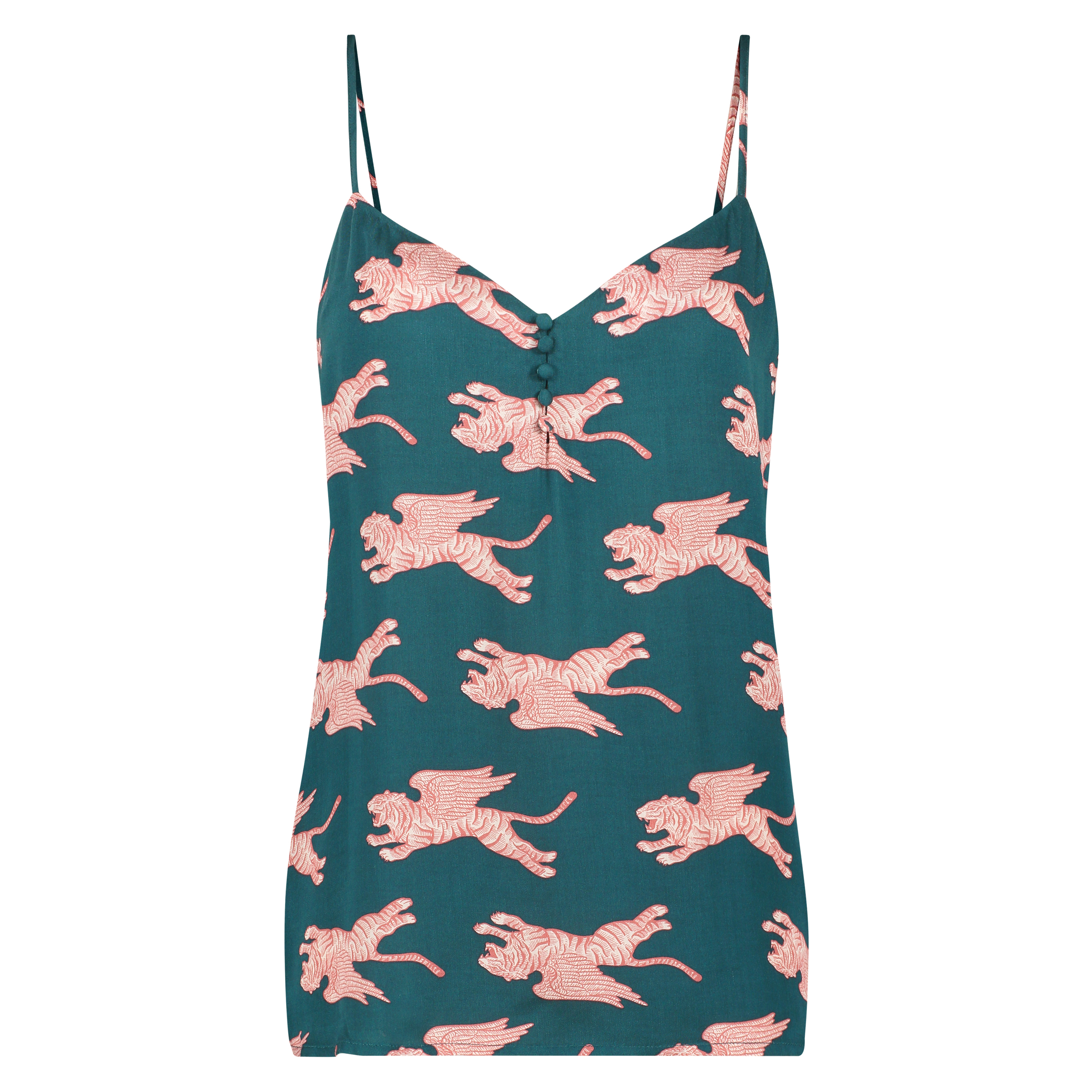 Cami i vävt tyg, Blå, main