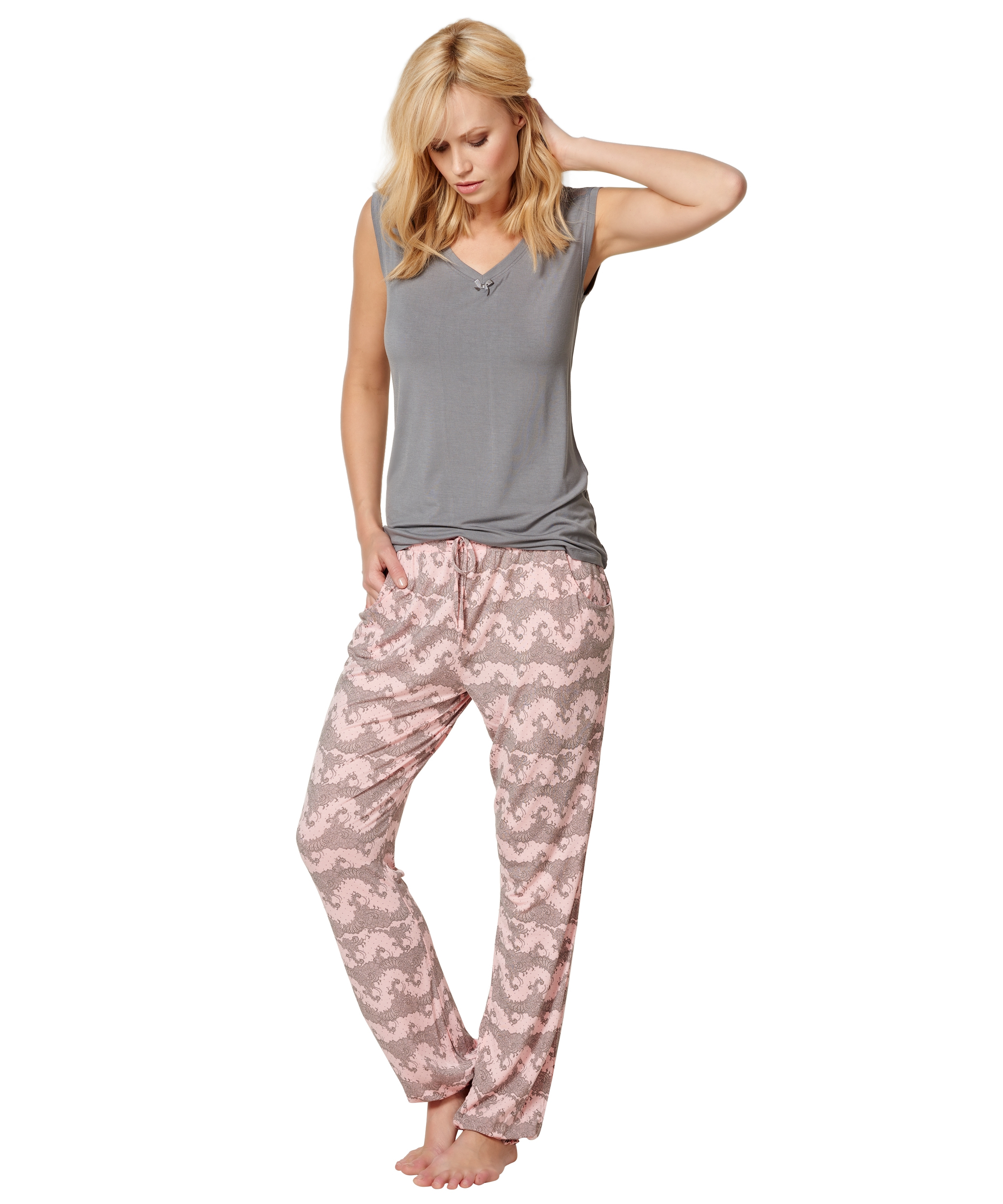 Pyjama pants Dahlia, Rosa, main