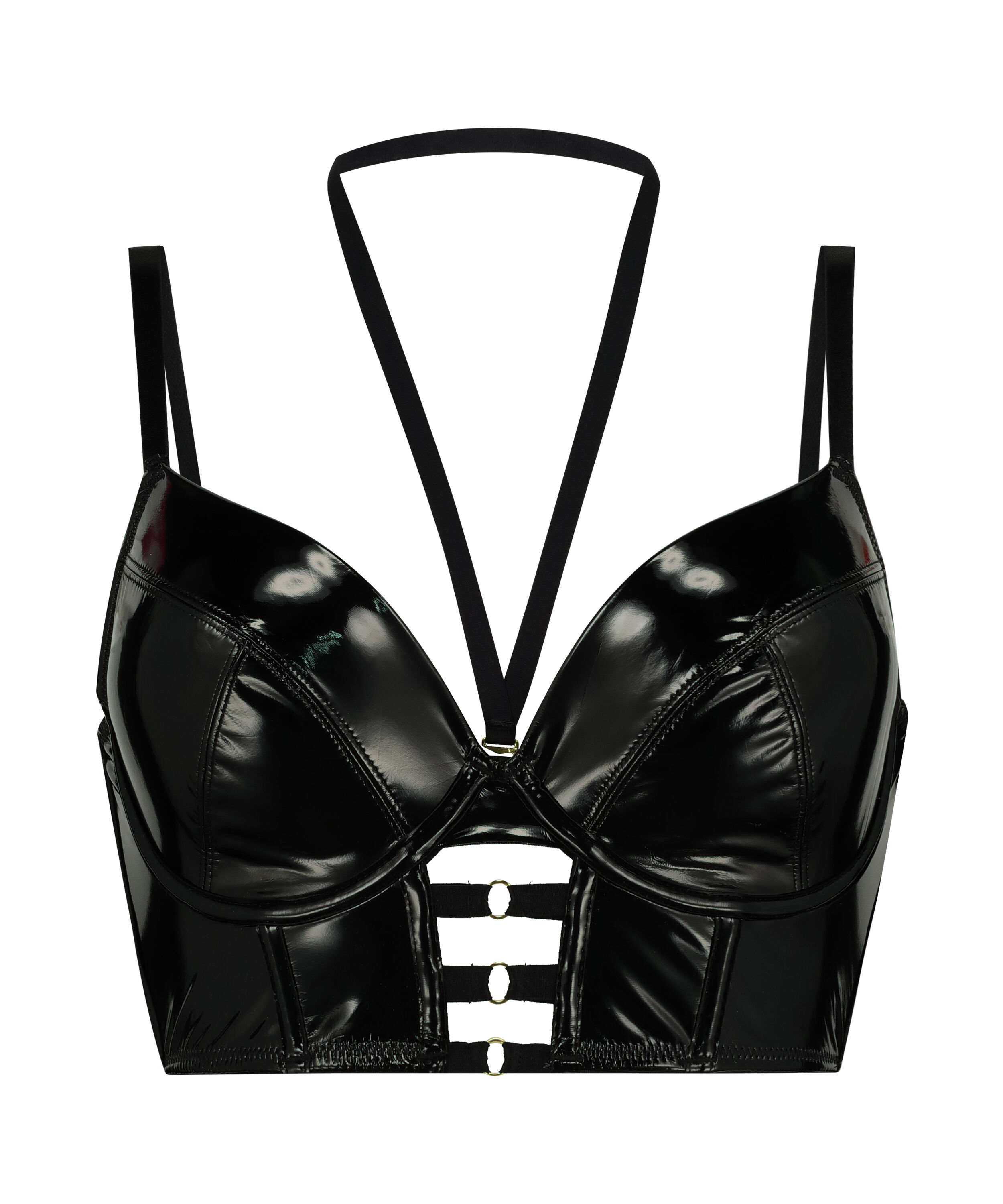 Formpressad longline-bh med bygel Seductress, Svart