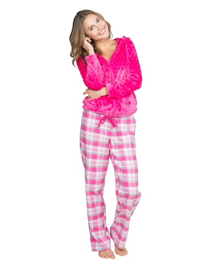 Pyjama pants Teddy check, Rosa