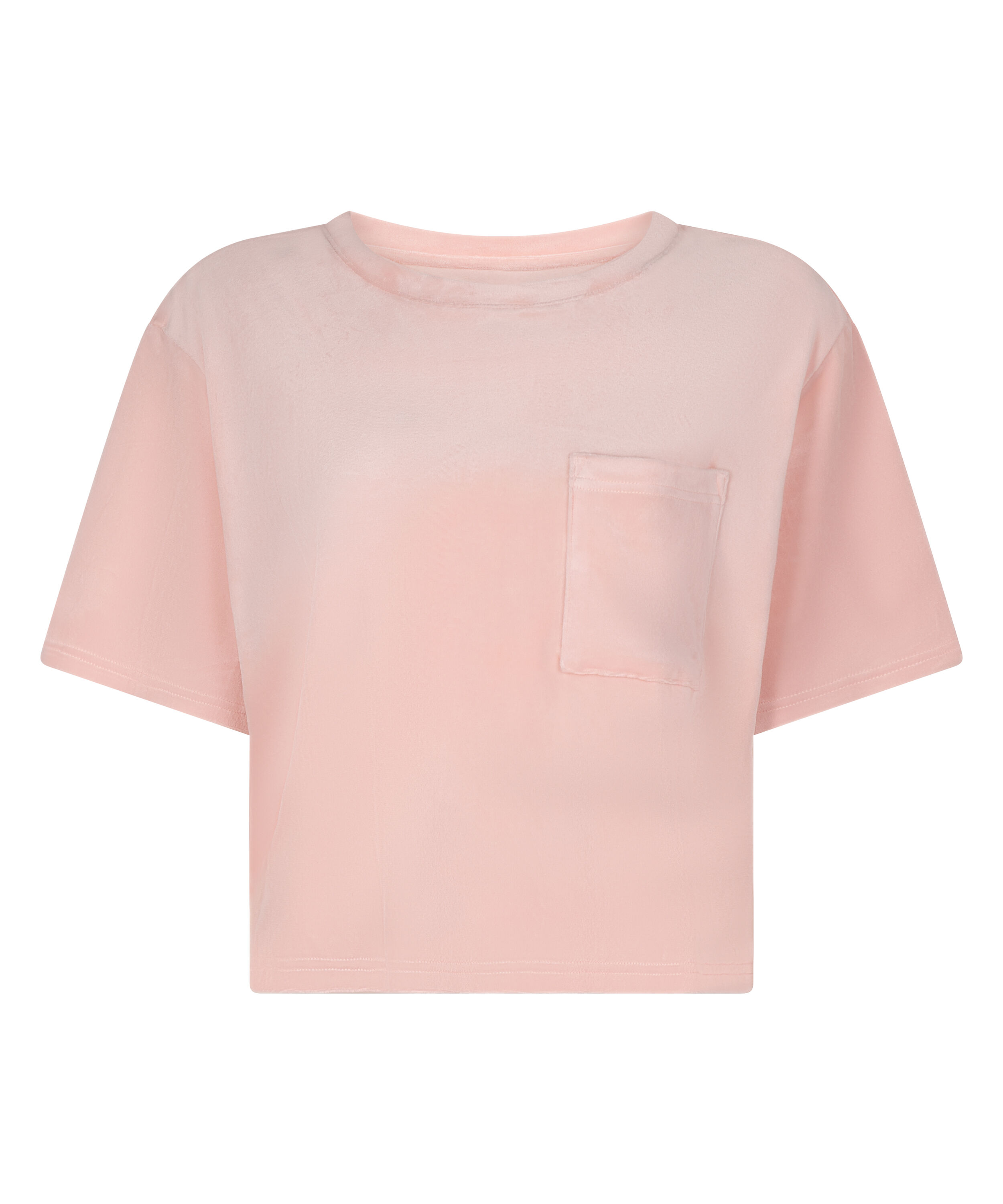 Top Velours Pocket, Rosa
