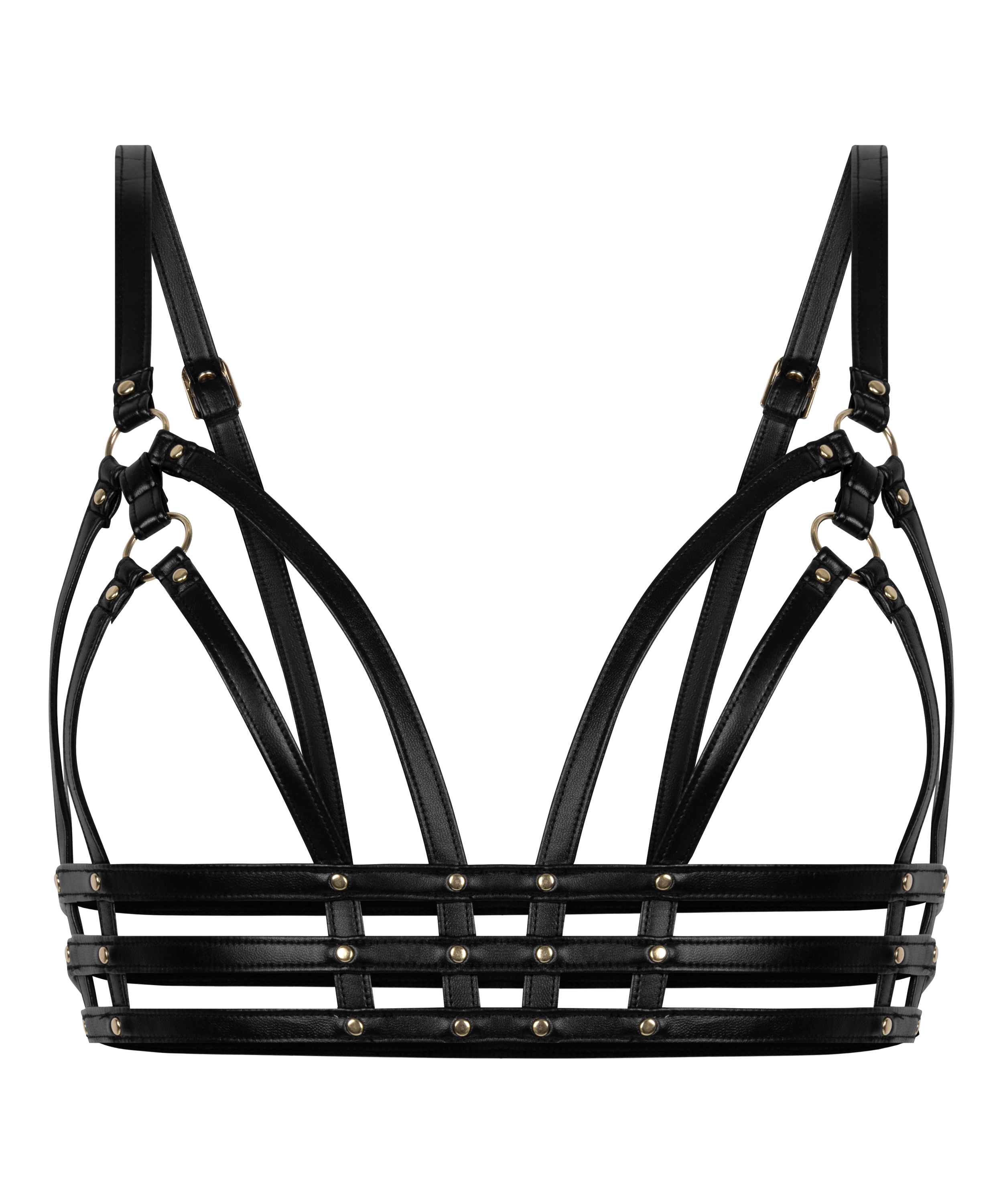 Cross bralette, Svart, main