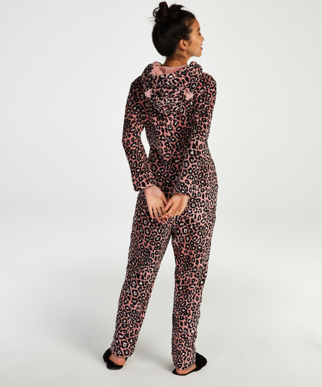 Leopard-onesie, Rosa