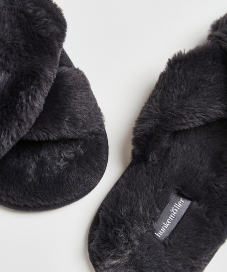 Cross Straps Indoor Sandal, Grå