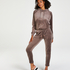 Joggingbyxor i velour, Brun